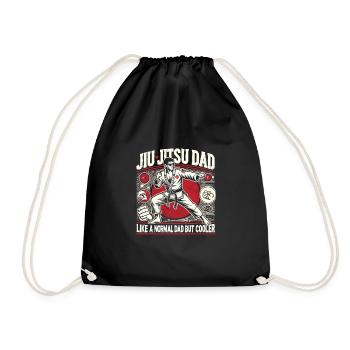 Jiu Jitsu Dad Wie ein normaler Dad, aber cooler - Turnbeutel - Schwarz - Vorne