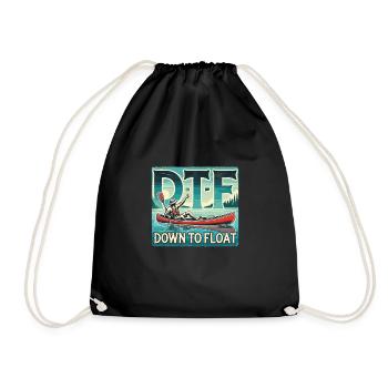 DTF - Down To Float - Turnbeutel - Schwarz - Vorne