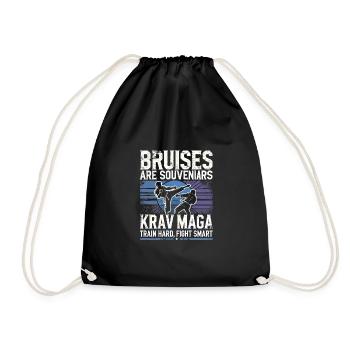 Blutergüsse sind Souvenirs Krav Maga - Turnbeutel - Schwarz - Vorne