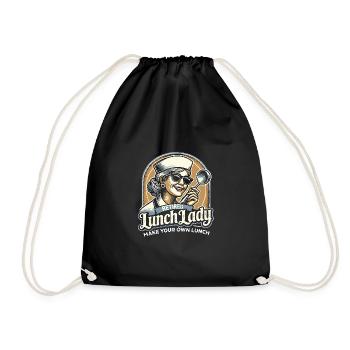 Lunch Lady im Ruhestand Machen Sie Ihr eigenes - Turnbeutel - Schwarz - Vorne