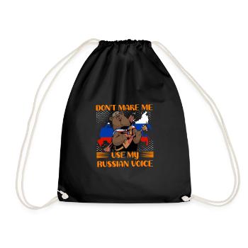 Ne me forcez pas à utiliser ma voix russe - Sac de sport léger - noir - Devant