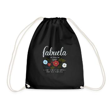 Fabuela - Drawstring Bag - black - Front