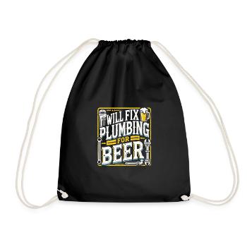 Repariert Klempnerarbeiten für Bier - Turnbeutel - Schwarz - Vorne