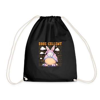 Eggs Cellent - Drawstring Bag - black - Front