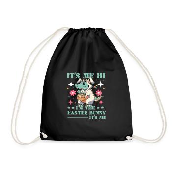 Easter Funny Saying - Drawstring Bag - black - Front