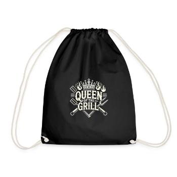 Königin des Grills - Turnbeutel - Schwarz - Vorne
