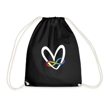 Autism Heart - Drawstring Bag - black - Front