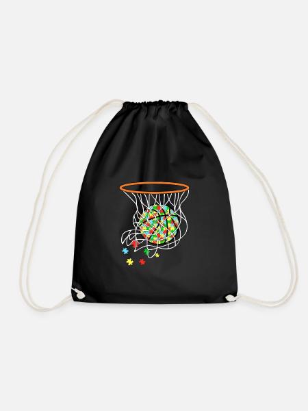 Autismus Basketball - Turnbeutel - Schwarz