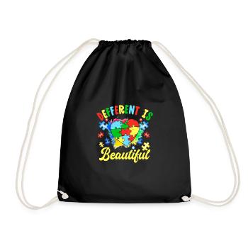 Different is beautiful - Drawstring Bag - black - Front