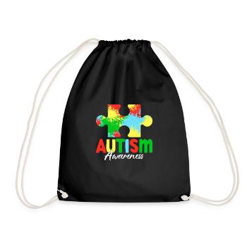 Sensibilisation à l’autisme - Sac de sport léger - noir - Devant