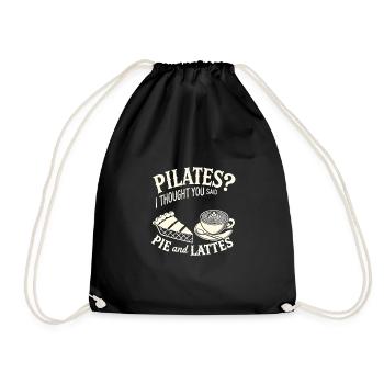 Pilates Ich dachte, Sie sagten Kuchen und - Turnbeutel - Schwarz - Vorne
