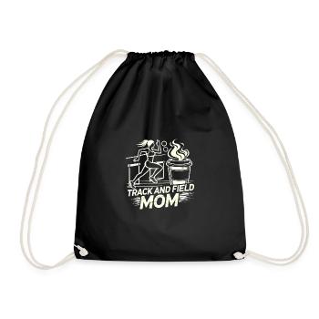 Leichtathletik-Mama - Turnbeutel - Schwarz - Vorne