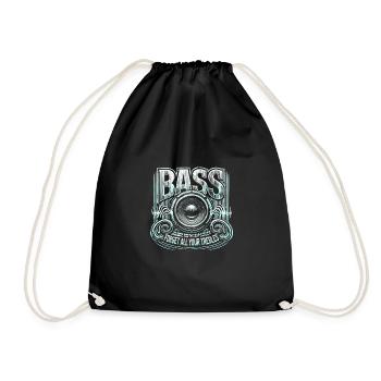 Bass Vergiss alle deine Höhen - Turnbeutel - Schwarz - Vorne