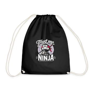 Vertrau mir, ich bin ein Ninja - Turnbeutel - Schwarz - Vorne