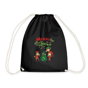 Noël Elf Elf Noël Noël Noël - Sac de sport léger - noir - Devant