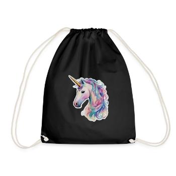 Unicorn - Drawstring Bag - black - Front