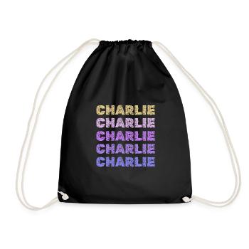 Geschenk für Charlie - Turnbeutel - Schwarz - Vorne