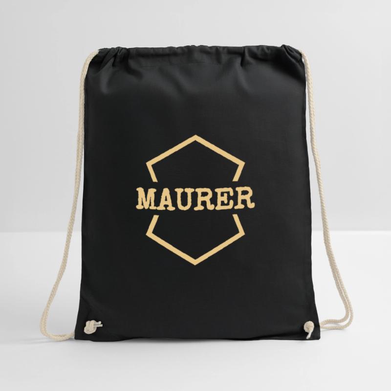 Bricklayer as work Drawstring Bag
