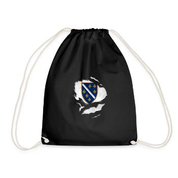 Bosna i Hercegovina Coat of Arms - Drawstring Bag - black - Front
