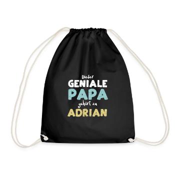 Dieser Geniale Papa Gehört Zu Ad... - Turnbeutel - Schwarz - Vorne