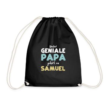 Dieser Geniale Papa Gehört Zu Sa... - Turnbeutel - Schwarz - Vorne
