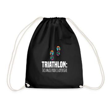 TRIATHLON: AUTANT DE DOULEUR COÛTE CHER. Cadeaux - Sac de sport léger - noir - Devant