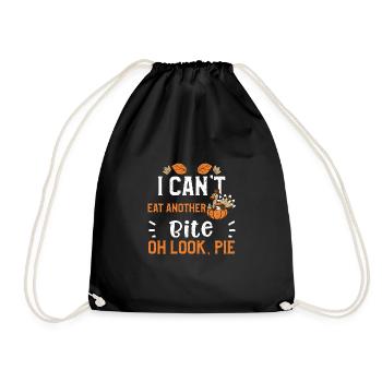 Je ne peux pas manger une autre bouchée oh regarde... - Sac de sport léger - noir - Devant