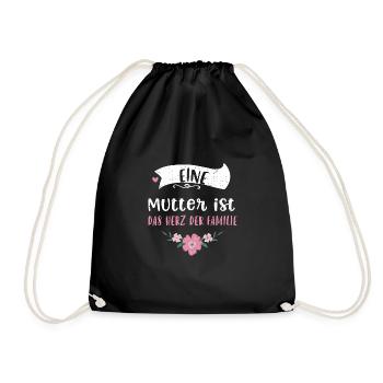 Une mère est le cœur de la famille. - Sac de sport léger - noir - Devant