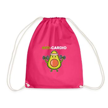AVO Cardio Avocado Lover Poison - Drawstring Bag - fuchsia - Front