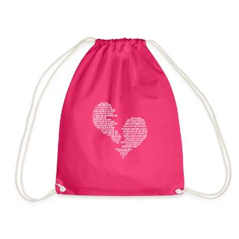 Gebrochenes Herz In Beziehungen Geschenk - Turnbeutel - Fuchsia - Vorne