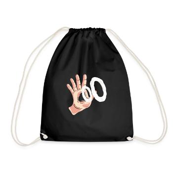 Vaping Hand Nikotinabhängig Geschenk - Turnbeutel - Schwarz - Vorne
