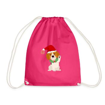 Beagle de Noël - Sac de sport léger - fuchsia - Devant