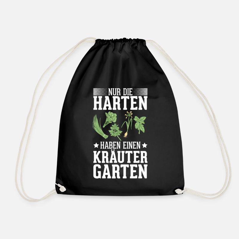 Die Harten Haben Kräutergarten Gartenarbeit - Turnbeutel - Schwarz