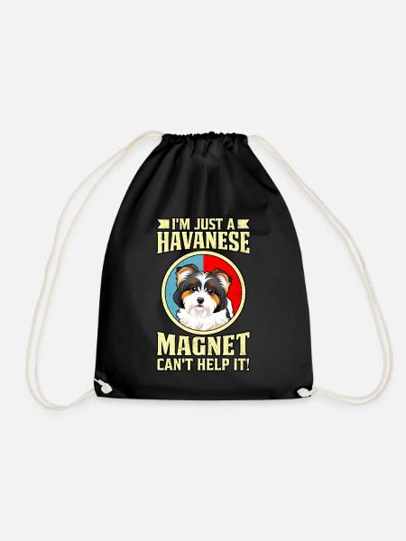 I'm just a Havanese Magnet can't help it - Turnbeutel - Schwarz