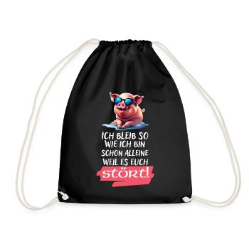 Je reste comme je dis une déclaration drôle - Sac de sport léger - noir - Devant