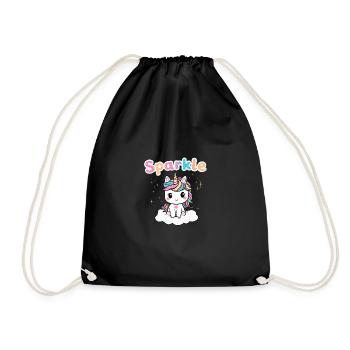 Sparkle Unicorn Magic for Dreamers and Believers - Drawstring Bag - black - Front