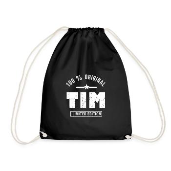 Tim original cadeau personnalisé prénom tim - Sac de sport léger - noir - Devant
