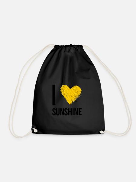 I love sunshine - Turnbeutel - Schwarz
