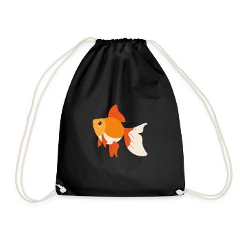 Goldfisch - Turnbeutel - Schwarz - Vorne