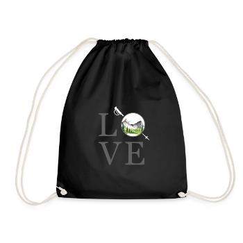 Mountain hiking servus alpin "hike mountain trail" - Drawstring Bag - black - Front