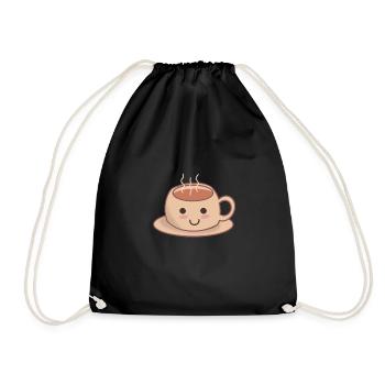 Tasse - Turnbeutel - Schwarz - Vorne