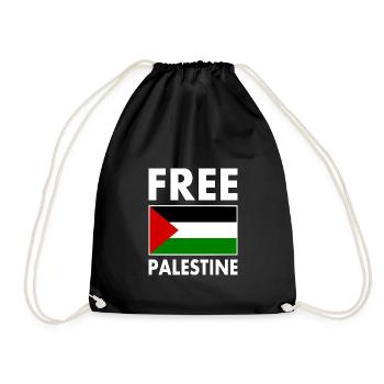 Free palestine - Sac de sport léger - noir - Devant