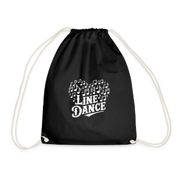 Danse en ligne Danser avec l’amour et le cœur - Sac de sport léger - noir - Devant