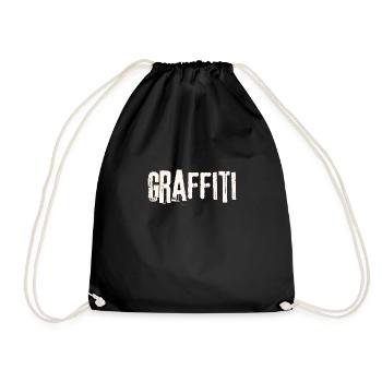 Graffiti Lettering - Drawstring Bag - black - Front