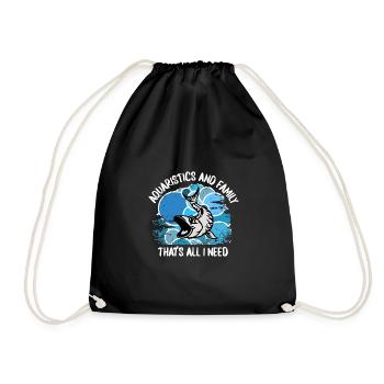 Aquarium Aquarianer Fische Zierfische Aquaristik - Turnbeutel - Schwarz - Vorne