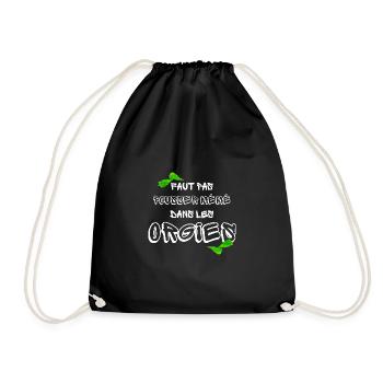 Faut pas pousser - Sac de sport léger - noir - Devant