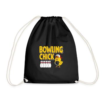 Bowling-Küken - Turnbeutel - Schwarz - Vorne