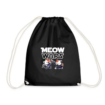 Meow Wars - Drawstring Bag - black - Front