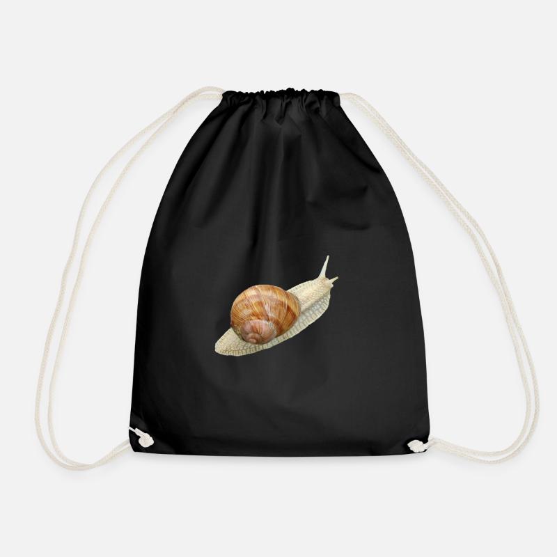 Escargot, escargot de vigne - Sac de sport léger - noir