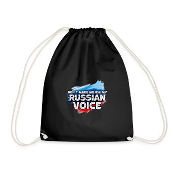 Ne me forcez pas à utiliser ma voix russe - Sac de sport léger - noir - Devant